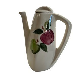 Winfield Coffee Tea Pot with Lid Apple Handpainted Mid Modern Century Vintage